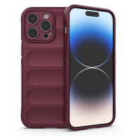 Pouzdro Magic Shield pro iPhone 14 Pro Max flexibilní pancéřované pouzdro vínové barvy