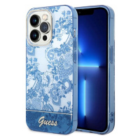 Guess Pouzdro Case Kryt Obal Pro Iphone 14 Pro Max Modré S Logem