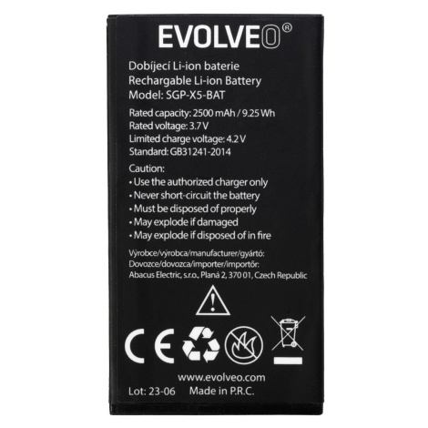 EVOLVEO originální baterie 2500 mAh pro StrongPhone X5