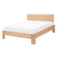 BELIANI postel ROYAN 140 × 200 cm, světlé dřevo, hnědá
