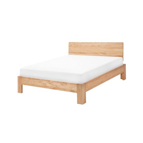 BELIANI postel ROYAN 140 × 200 cm, světlé dřevo, hnědá