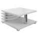 Konferenční stolek 60x60 cm s odkládacím prostorem v bílé matné barvě KN1098