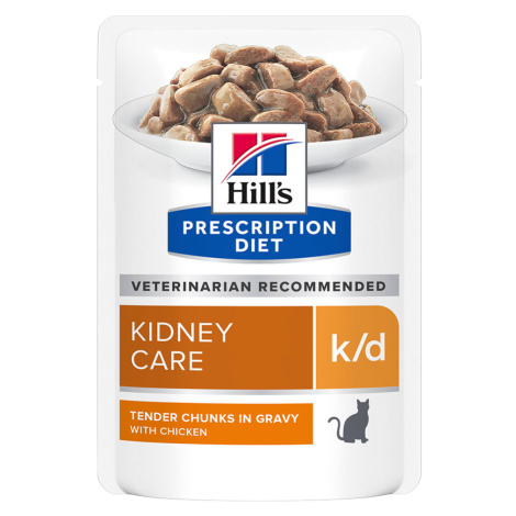 Hill's Prescription Diet k/d Kidney Care - Výhodné balení: 2 x 12 kapsiček (24 x 85 g) (kuřecí) Hills