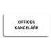 Accept Piktogram "OFFICES - KANCELÁŘE" (160 × 80 mm) (bílá tabulka - černý tisk bez rámečku)