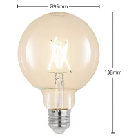 Arcchio LED žárovka E27 4W 2 700K G95 globe čirá sada 2ks