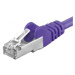 PREMIUMCORD Patch kabel CAT6a S-FTP, RJ45-RJ45, AWG 26/7 7m fialová