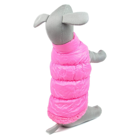Vsepropejska Warm zimní bunda pro psa s kožichem Barva: Růžová, Délka zad (cm): 33, Obvod hrudní