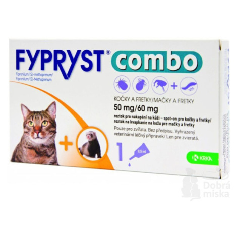 Fypryst combo spot-on 50/60mg kočka a fretka 1 pip 2 + 1 zdarma KRKA