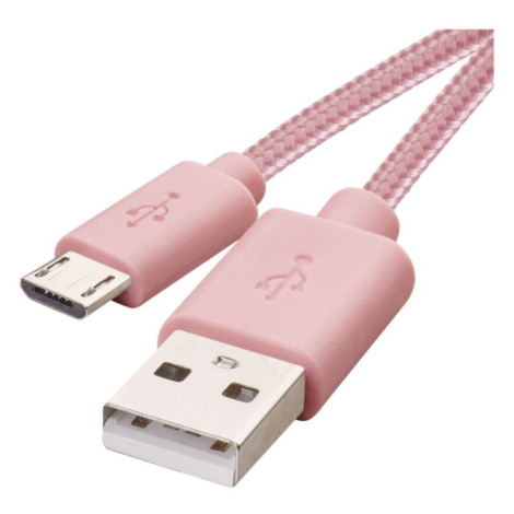 Nabíjecí a datový kabel USB-A 2.0 / micro USB-B 2.0, 1 m, růžový EMOS