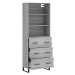 vidaXL Skříň highboard šedá sonoma 69,5 x 34 x 180 cm kompozitní dřevo