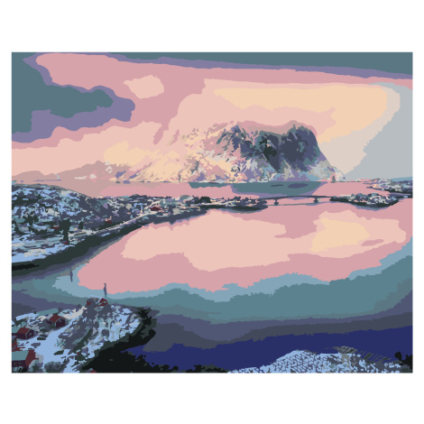 Malování podle čísel - KRÁSNÉ NORSKO Rozměr: 80x100 cm, Rámování: vypnuté plátno na rám
