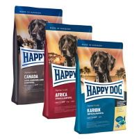 Happy Dog kombinované balení, bez obilovin 3 × 4 kg