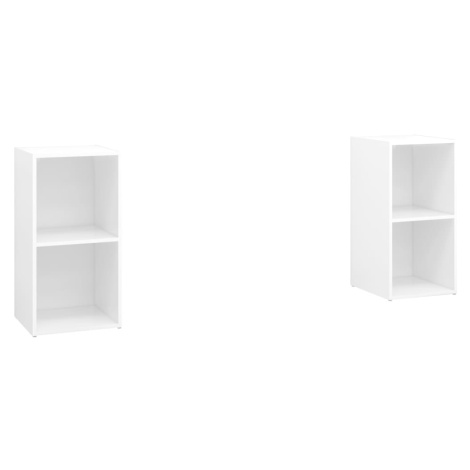 vidaXL TV skříňky 2 ks bílé 72 x 35 x 36,5 cm kompozitní dřevo