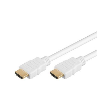 PremiumCord HDMI High Speed + Ethernet kabel,bílý, zlacené konektory, 10m