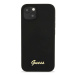 Guess GUHMP13MLSLMGBK hard silikonové pouzdro iPhone 13 6.1" black Silicone Script Gold Logo