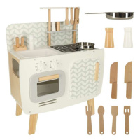 IK Dřevěná dětská kuchyňka s příslušenstvím - retro