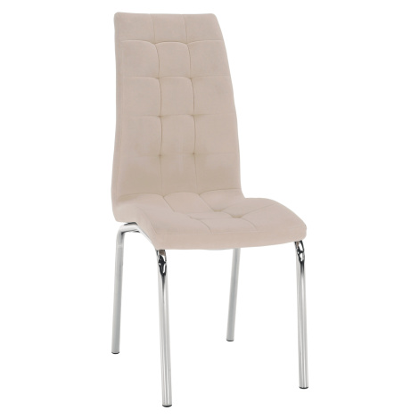 Jídelní židle, béžová Dulux / chrom, GERDA NEW Tempo Kondela