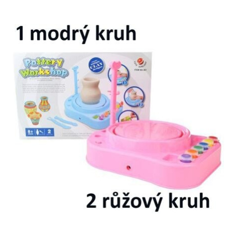 Hrnčířský kruh - modrý nebo růžový varianta 1 modrý kruh