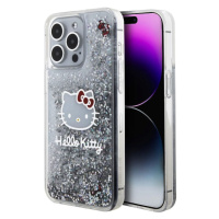 Pouzdro Hello Kitty Liquid Glitter Electroplating Head Logo pro Apple iPhone 15 PRO MAX Transpar
