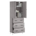 vidaXL Skříň highboard šedá sonoma 69,5 x 34 x 180 cm kompozitní dřevo