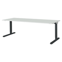 mauser Výškově nastavitelný obdélníkový stůl, š x h 2000 x 800 mm, deska ve světlé šedé barvě, p
