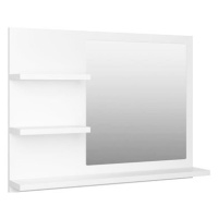 Shumee Koupelnové zrcadlo bílé 60 × 10,5 × 45 cm dřevotříska