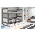 BMS Dětská patrová postel RICO | šedá 80 x 190 cm Barva: Bílá