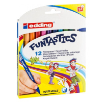 Edding Dětské fixy Funtastics 15, sada 12 barev pro větší děti VOLF kancelářské potřeby spol. s 