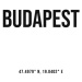 Ilustrace Budapest simple coordinates, Finlay & Noa, 30 × 40 cm