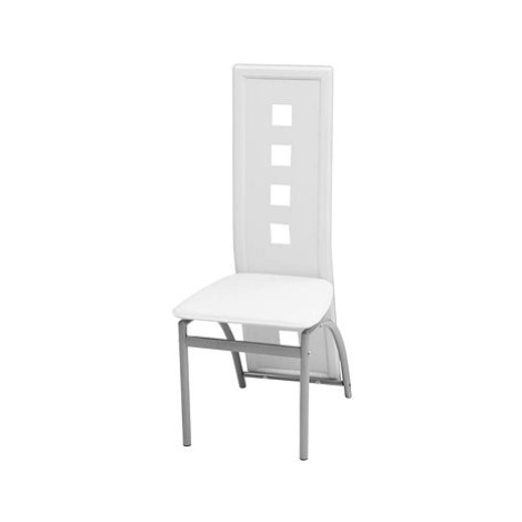 Jídelní židle 4 ks bílé umělá kůže SHUMEE