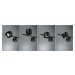 PAULMANN LED závěsné svítidlo 3-krokové-stmívatelné Puric Pane 6x4,5W černá