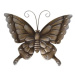 Dekorace na zeď motýl kov hnědá 29cm