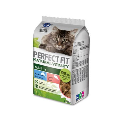 Perfect Fit Natural Vitality kapsičky s krůtím a kuřecím masem pro dospělé kočky 6 × 50 g