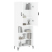 vidaXL Skříň highboard bílá 69,5 x 34 x 180 cm kompozitní dřevo