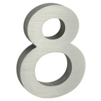 Hliníkové číslo 3D Stříbrná matná 8 RN.100LV