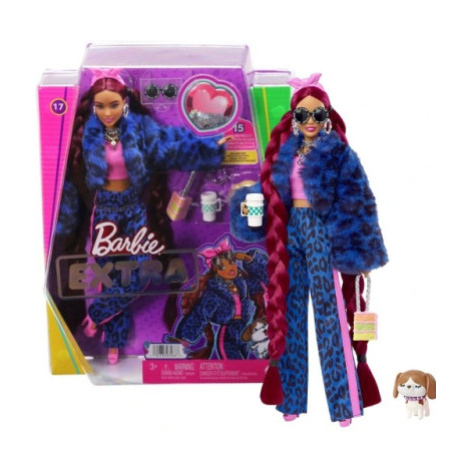 Barbie Extra - Modrá Teplákovka s leopardím vzorem Mattel