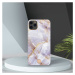 Kingxbar Marble Series silikonové pouzdro marble pro iPhone 11 Pro Max white