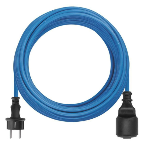 EMOS Počasí odolný prodlužovací kabel 10 m / 1 zásuvka / modrý / silikon / 230 V / 1,5 mm2 P0141