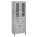 vidaXL Skříň highboard betonově šedá 69,5x34x180 cm kompozitní dřevo