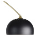 Moderní oblouková lampa mosaz s mramorovou základnou a černým odstínem 32,5 cm - XXL