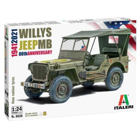 Model Kit auto 3635 - Willys Jeep MB (1:24) Italeri