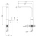 MEXEN/S Gaspar granitový dřez 1.5 s odkapávačem včetně baterie Rita, černý/stříbrný 6507-73-6703