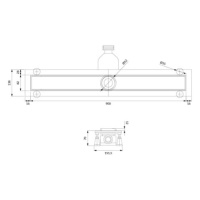 OMNIRES LOWFIX lineární sprchový odtok s krycí deskou pro dlažbu, 90 cm černá /BLH/ LOWFIX90TBL