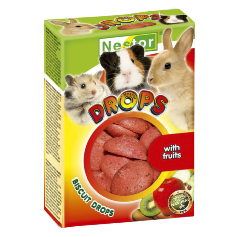 Nestor BISCUIT DROPS 35g piškoty pro hlodavce ovocné