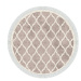 Conceptum Hypnose Kulatý koberec Fence 100 cm krémový/hnědý