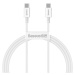 Kabel Baseus Superior Series Cable USB-C to USB-C, 100W, 1m (white) (6953156208452)