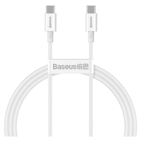 Kabel Baseus Superior Series Cable USB-C to USB-C, 100W, 1m (white) (6953156208452)