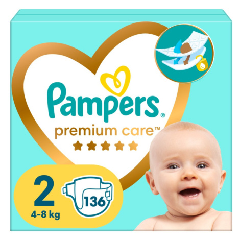 Pampers Premium Care vel. 2 4-8 kg dětské pleny 136 ks