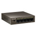 Tenda TEF1105P-4-63W PoE AT switch 4x PoE 802.3af/at, 5x 100Mb/s, PoE celkem 63W, fanless, PoE+