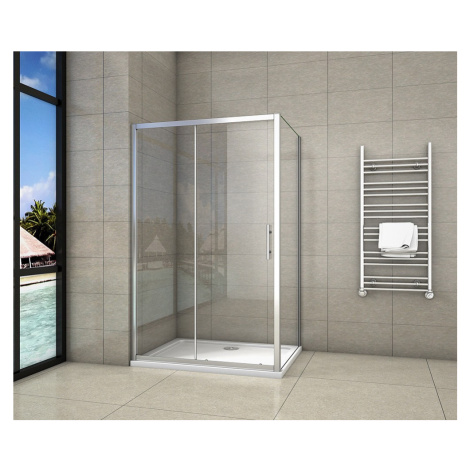 H K Obdélníkový sprchový kout SYMPHONY 120x90 cm s posuvnými dveřmi včetně sprchové vaničky z li